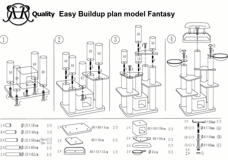 RHR Quality Tiragraffi Maine Coon Fantasy 4byaldino articoli per allevatori tiragraffi