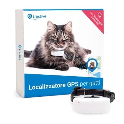 Collare GPS per gatti | Tractive GPS Cat Tracker 3byaldino articoli per allevatori Confezione di Tractive IKATI