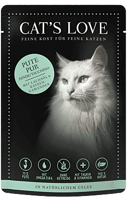 Cat's love adulto tacchino - 12 bustine 85g 1byaldino articoli per allevatori Catslove Katzenfutter Nass Adult Pute