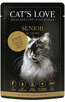 Cat's love senior anatra - 12 bustine 85g 1byaldino articoli per allevatori Image