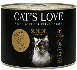 Cat's love senior anatra 6 lattine da 200g 1byaldino articoli per allevatori Senior