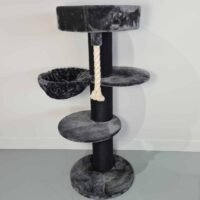 RHRQuality Cat Tree Maine Coon Sleeper Plus Blackline Dark Grey