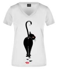 T-SHIRT scollo a V bianco