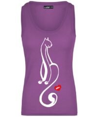 Canottiera in cotone viola