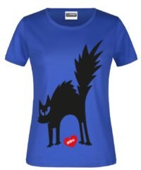 T-SHIRT scollo tondo blu