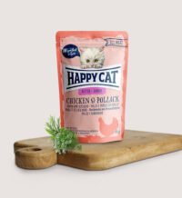 Happy Cat All Meat Kitten/Junior Pollo & Merluzzo giallo  | 12 bustine