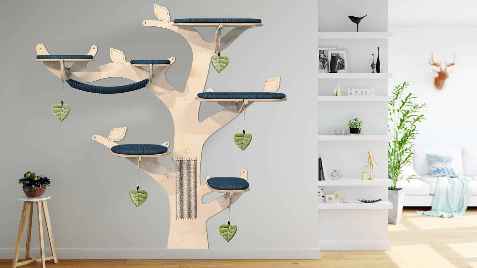 ecocatcollection WILLOW TREE (sinistra) | Tiragraffi da parete 2byaldino articoli per allevatori ecocatcollection WILLOW TREE (sinistra) | Tiragraffi da parete - immagine 2