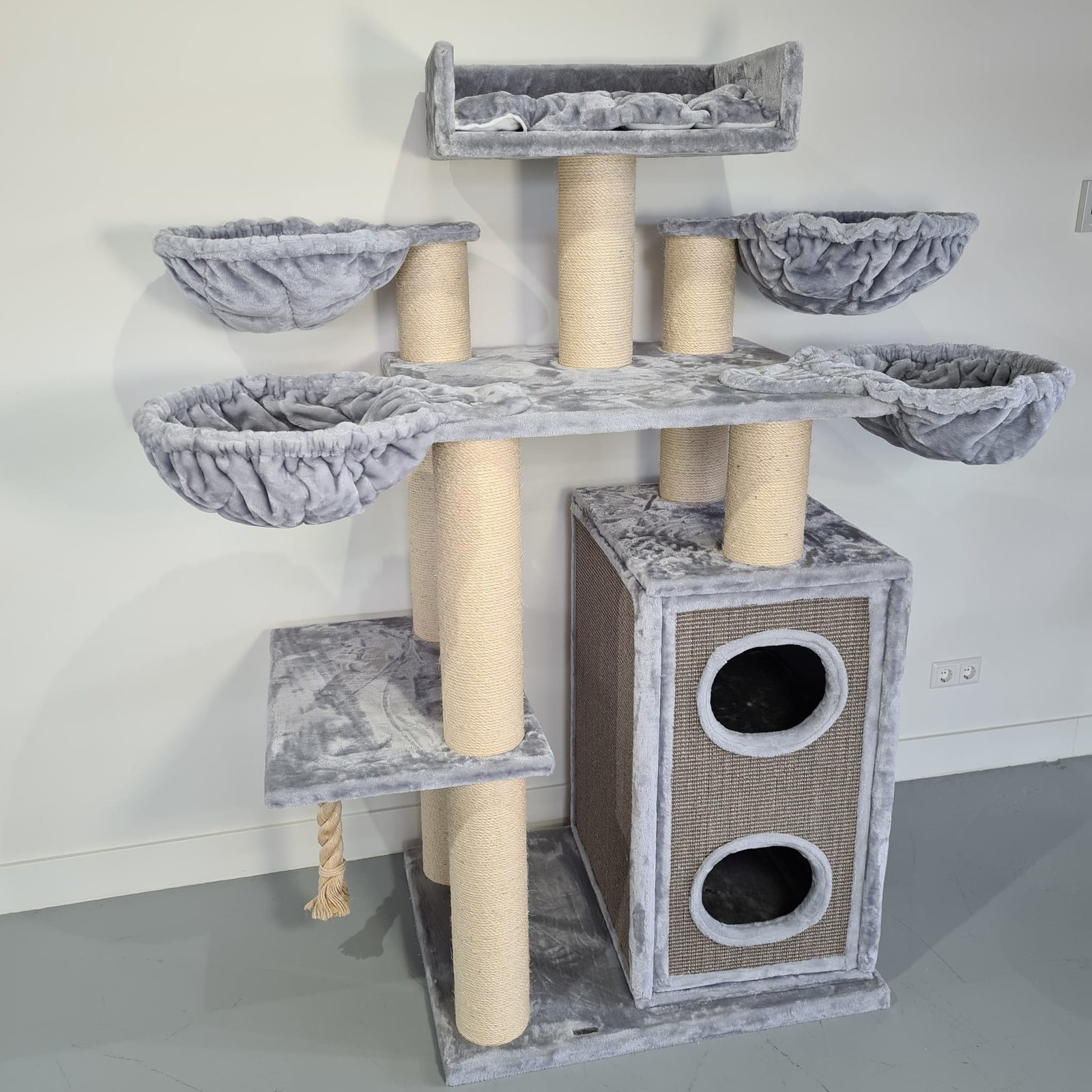 Tiragraffi RHR Quality Cat Paradise Plus light grey 1byaldino articoli per allevatori Tiragraffi RHR Quality Cat Paradise Plus light grey