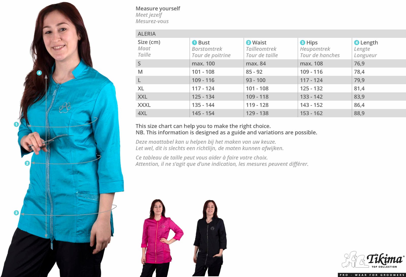 Tikima Aleria Shirt (nero - turchese - fucsia) 7byaldino articoli per allevatori Tikima Aleria Shirt (nero - turchese - fucsia) 1