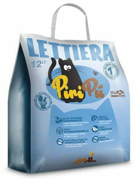 Piripù Lettiera in Pellet Naturale per Gatti – 12 Litri | 10 sacchi