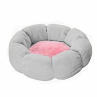 Cucce fluffy flower grigio