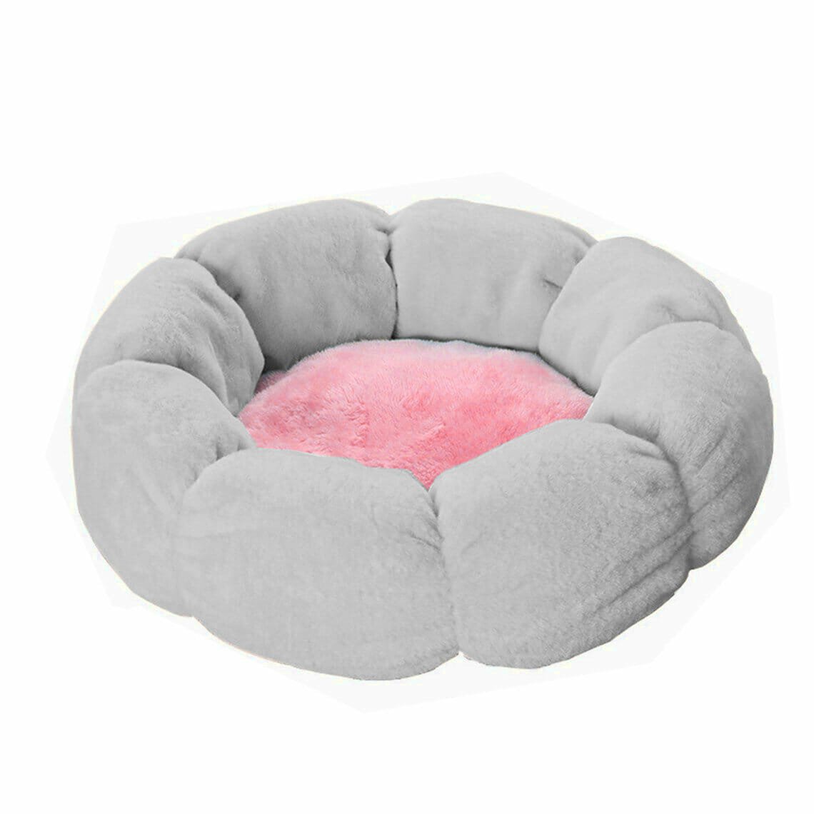 Cucce fluffy flower grigio